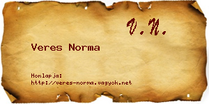Veres Norma névjegykártya